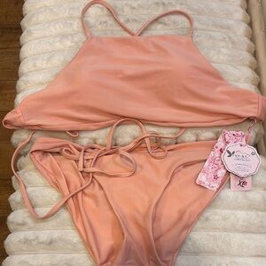 Peach Bikini Set